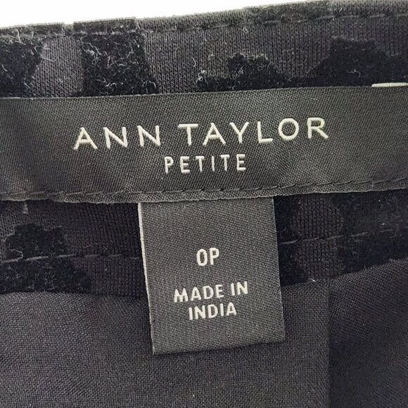 Ann Taylor Black Leopard Print Pencil Skirt Size OP - Picture 6 of 7